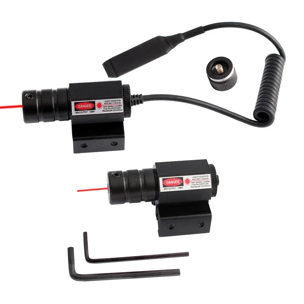 Mini Laser Pointer Red Dot Laser Sight with 635-655nm Adjustable 11mm/20mm Rail Mount Toy Gun Pistol Laser Sight
