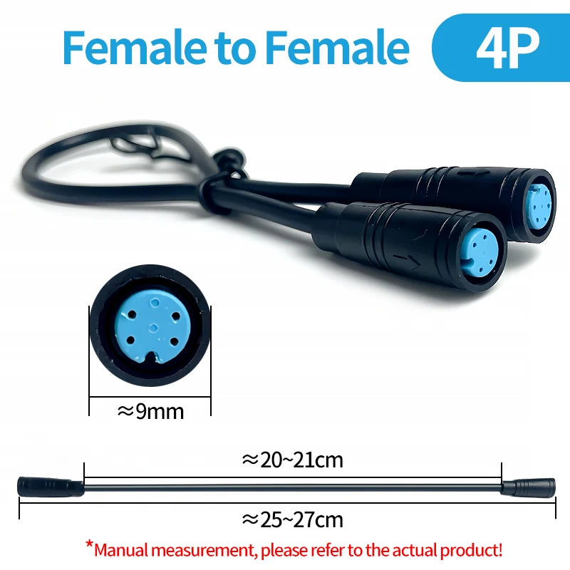 4Pcs M8 IP67 Waterproof Sensor Cable Connector 2 3 4 5 6 Pin Male Female Plug Socket 20cm Wire Extension Kit Industrial