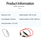 10PCS 5x20mm Glass Fuse Holder Fast Blow Screw Type 6x30mm with Electrical Wire Cable 250V AC Fuses Line Copper Strip Spring