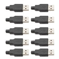 10Pcs USB Type A Connector Male Female 4 Pin Plug Socket With Black White Plastic Cover USB 2.0 Type-A Soldering DIY Kits
