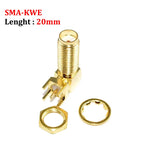 Cltgxdd 1/5/10pcs SMA-KE/KWE SMA Female Jack Adapter Solder Edge PCB Mount Antenna Base RF Copper Coaxial Connector Plug Socket