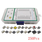 SMD DIP Micro Momentary Tact Switch Self-reset Push Button Micro Switch Assortment Kit for Car Remote Control Tablet