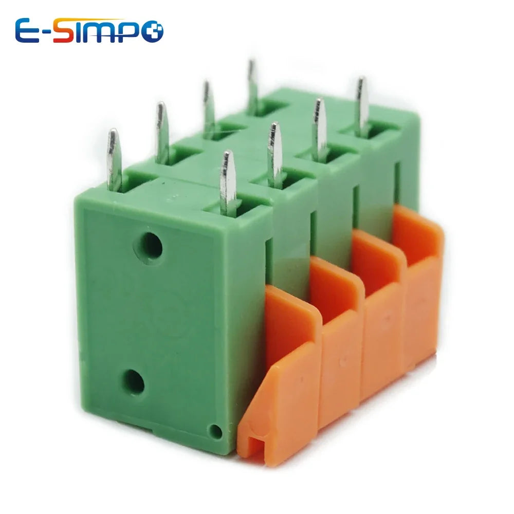 100pcs 142V 142R 5.08mm/0.2" Side/TOP Entry 2P3P4P6P8P10P 141V 141R FFKDSA1/V-2.54mm/0.1" PCB Spring Terminal Block Connector
