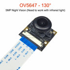 OV5647 Camera Module for Raspberry Pi 3B 4B Adjustable Focus 67 72 120 130 160 200 Degree 3.6MM HD Night Vision 2592*1944