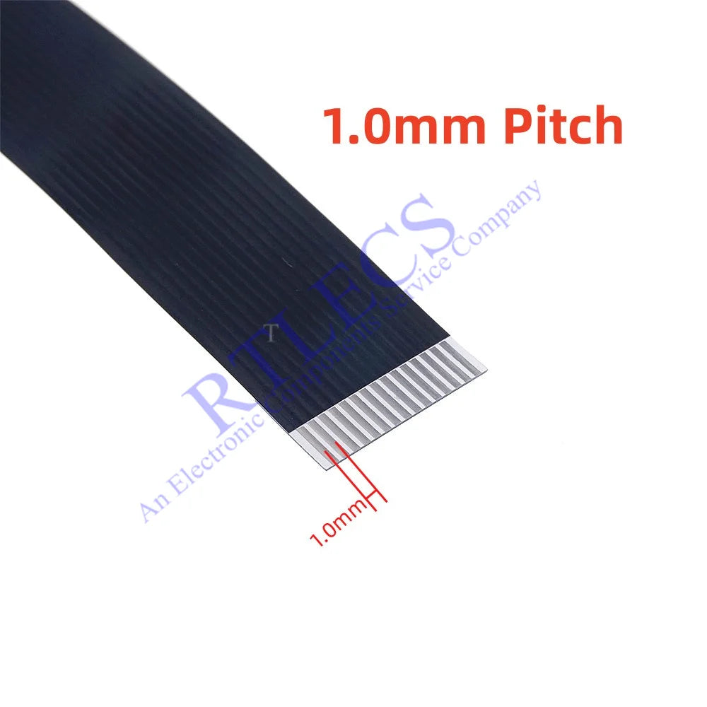2 10 100 Pcs FPC Flexible Flat Cable FFC 15 PIN 1.0  MM Reverse Opposite 80 150 300 400 500 600 1000 2000 Black for Raspberry Pi