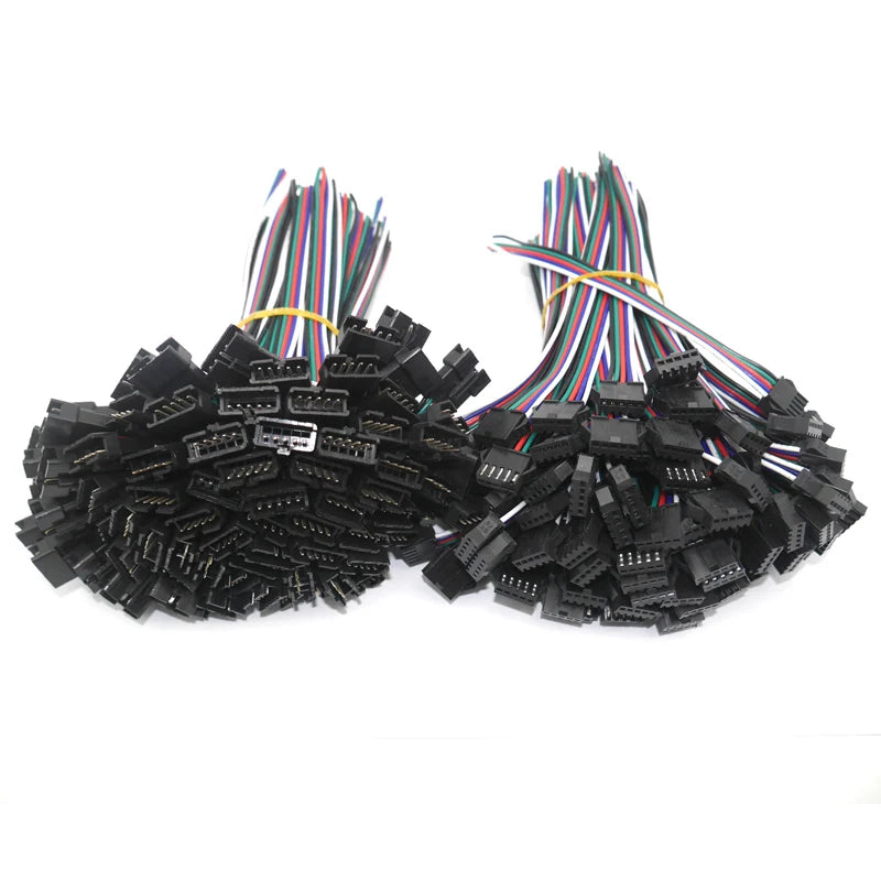 30/50/100pairs 2pin 3pin 4pin 5pin 6pin 15cm JST SM Connector Quick Male/Female Extension Cable For Lamp Driver CCTV Led Strip