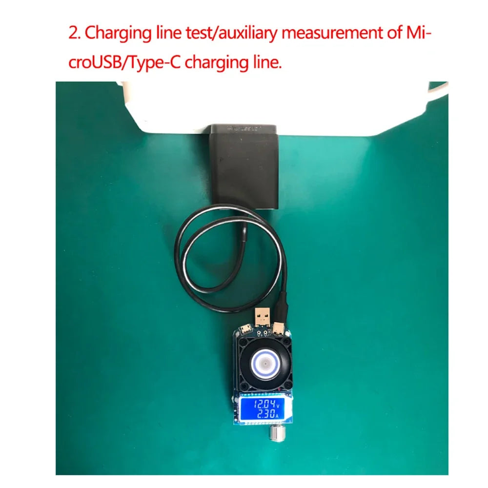 1PCS KZ35 Constant Current Electronic Load USB Type C QC2.0/3.0 AFC FCP Triggers Battery Testser Discharge Capacity Meter