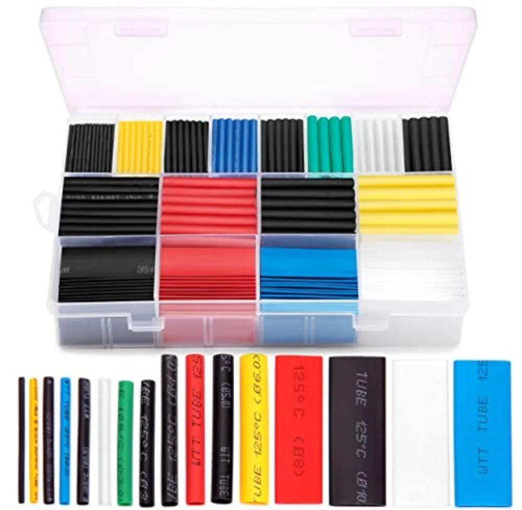 580/328/127PCS Heat Shrink Tubing kit 2:1 Shrinkable Wire Shrinking Wrap Tubing Wire Connect Cover Protection