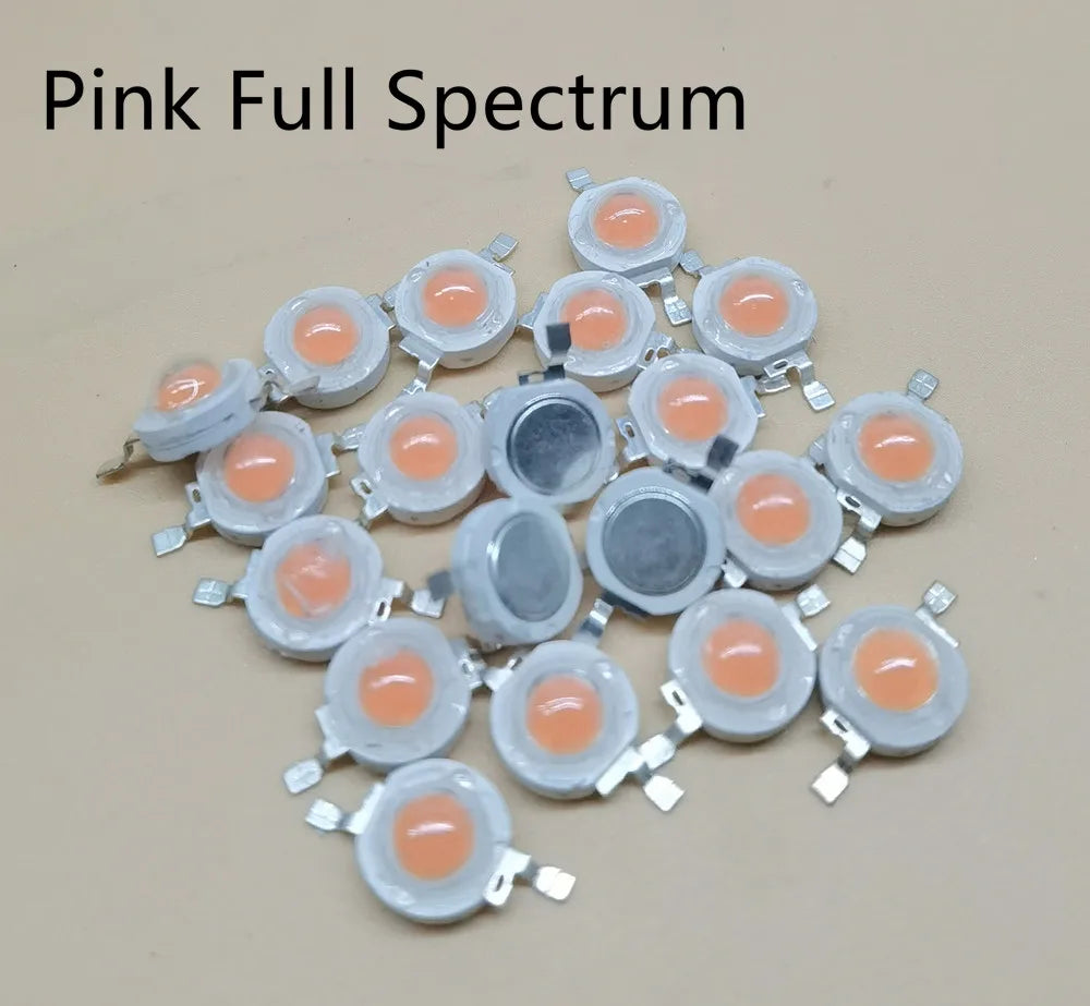 10pcs 1W 3W 5W High Power LED Chip Lamp Bulbs SMD COB Diodes Warm Cold White Red Green Blue Yellow 440 660nm Grow Light Beads