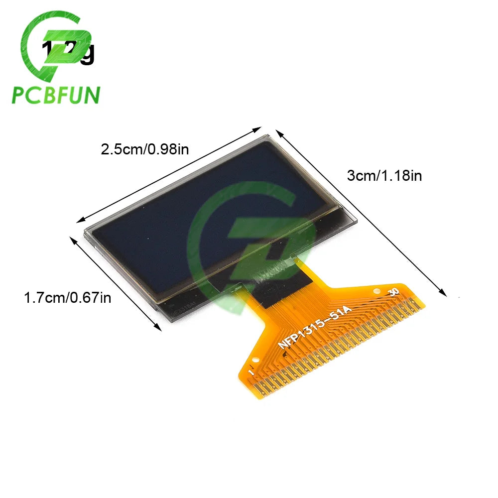 0.96 Inch OLED Display Blue/White/ Double Color LCD Screen Display Module 128x64 30pin Driver SPI/IIC for DIY KIT