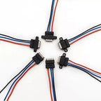 1/5 PCS TYPE-C 4P Waterproof Injection Molding with Data USB Female Seat Extension Cable About 60MM with Fixing Hole