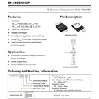 SM4336N SM4337 SM4364A SM4365N SM4370 SM4373NA SM4377N SM4378 4503NH 4504NH 4508NH N-Channel Enhancement Power Transistor MOSFET