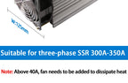 LCTC Radiator With Fan For Three Phase Solid State Relay SSR Heat Sink 100A 120A 3-phase Relay DC 48V Y-150