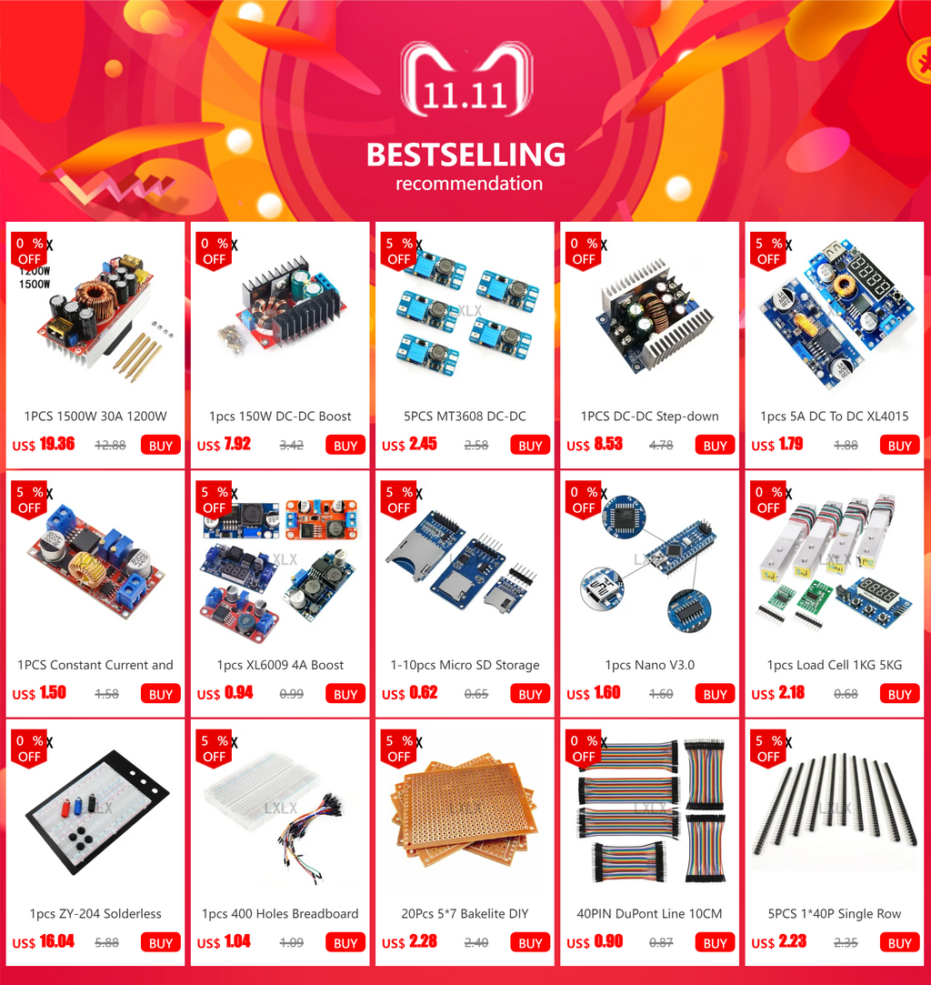 10PCS LM2596 DC - DC Buck Converter Voltage Regulator 3.0-40V to 1.5-35V Buck Converter Power Supply Step Down Module 2596