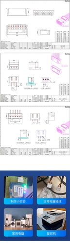 JST XH2.54 2/3/4/5 Pin Terminals Plastic Shell Male Plug + Female Socket Wire Connector XH 2.54 2P 3P 4P 5P 6P 7P 8P 9P 10P 12P