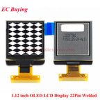 1.12 inch OLED Display LCD Screen Module 1.12'' SH1107 Driver IC I2C SPI Serial Port 128x128 Dot Matrix White Bare 22PIN/20PIN