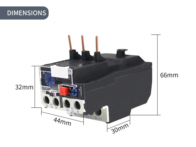 JR28 Thermal Overload Relay 1.6A 2.5A 4A 6A 8A 10A 13A 18A 25A LR2D13 Adjustable Thermal Relay Over Current Protection Relay