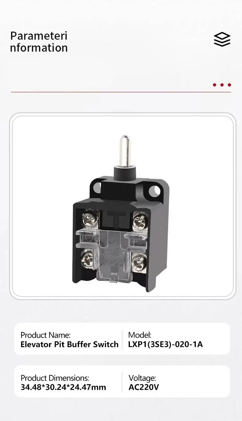 5pcs Elevator Buffer Travel Micro Switch LXP1-020/1A 3SE3-020/1A, Elevator Limit Stroke Switch Elevator Accessories