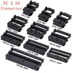 10PCS FC-6/8/10/12/14/16/18/20/30/40/50/64 PIN Female Header IDC Socket Connector 2.54MM Pitch FOR 1.27MM Ribbon Cable Connector