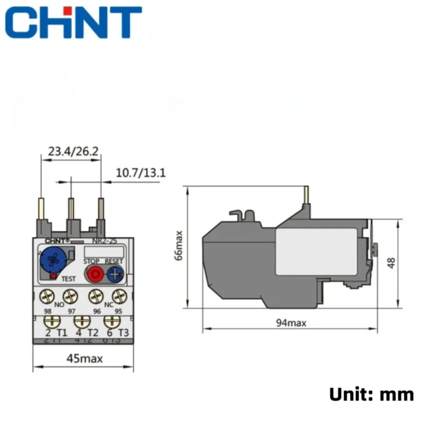 CHINT NR2-25 NR2-36 0.63-1A 28-36A Thermal Protection Relay Thermal Overload Relay