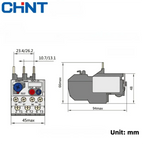 CHINT NR2-25 NR2-36 0.63-1A 28-36A Thermal Protection Relay Thermal Overload Relay