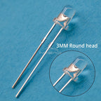 100/1000Pcs F3 3mm Round LED Assortment Kit Ultra Super Bright Light Emitting Diodes Bulb Lamp Red Green Blue Water Clear Diode