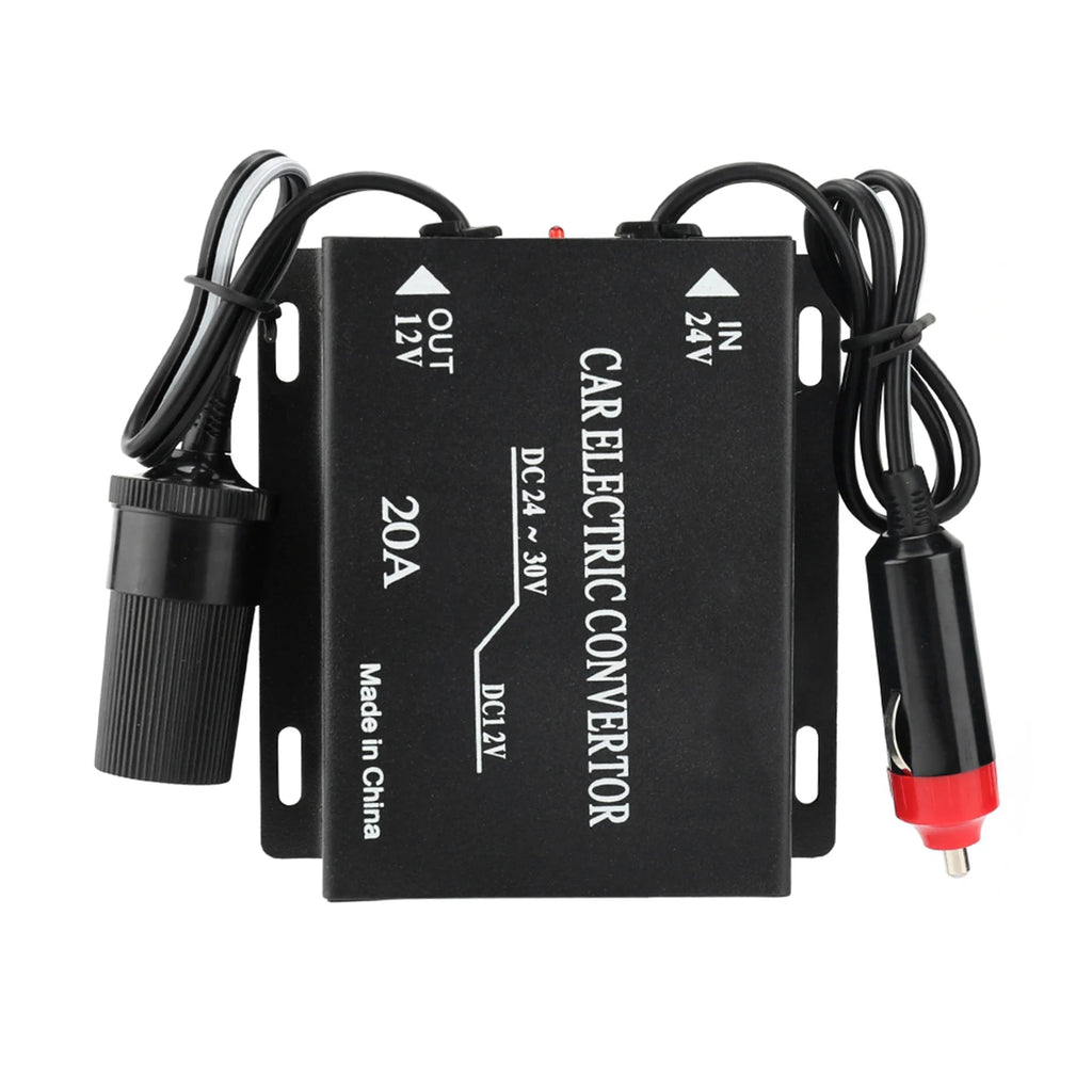 DC-DC Converter Step Down Power Supply 20A Car Power Supply Converter Step Down Transformer 24V To 12V Cigarette Lighter Type