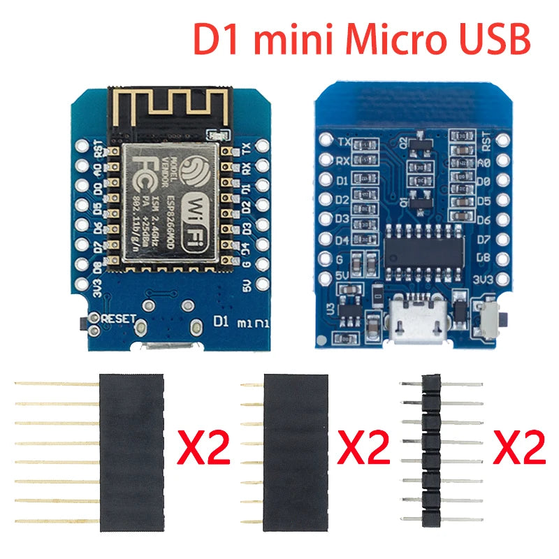 ESP8266 ESP-12 ESP-12F CH340G CH340 V2 USB WeMos D1 Mini PRO V3.0.0  WIFI Development Board NodeMCU Lua IOT Board 3.3V With Pins