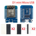 ESP8266 ESP-12 ESP-12F CH340G CH340 V2 USB WeMos D1 Mini PRO V3.0.0  WIFI Development Board NodeMCU Lua IOT Board 3.3V With Pins