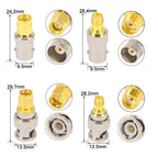 SMA to BNC Adapter SMA Male Plug to BNC Female M/F Radio Antenna Connector RF Converter M/F Radio Antenna Adapters Kit Coaxial