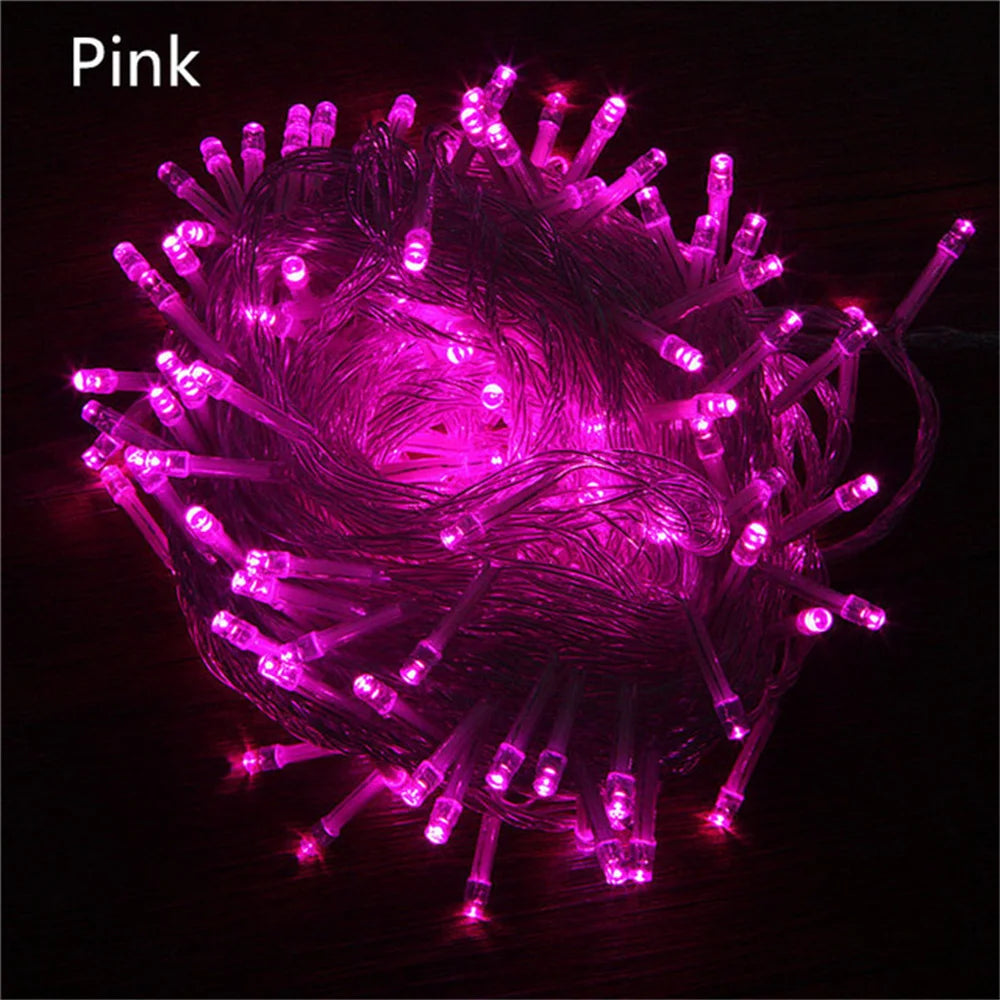 Holiday Outdoor 100 LED String Lights 10M 220V 110V Christmas Xmas Wedding Party Decorations Garland Lighting Christmas light