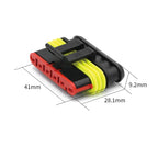 20/50/100Sets 1.5 Series AMP Automobile Connectors 1/2/3/4/5/6 Pin Super Seal Waterproof  Electrical Wire Connector PA66 Nylon