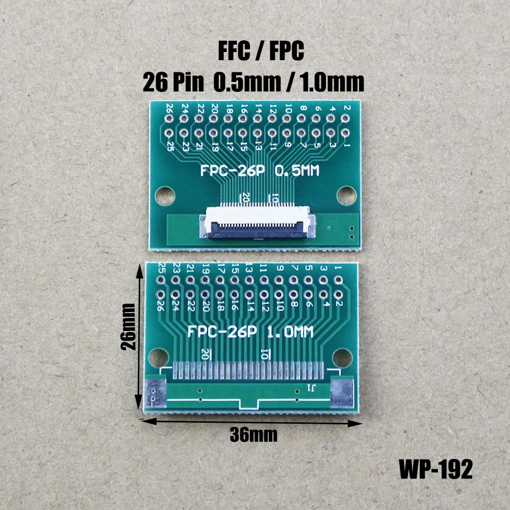1pcs FPC/FFC Welding 0.5 Seat Connection 0.5mm Pitch Connector SMT To 2.54mm Flexible Cable Adapter Board 6 8 10 20 50 60 80 Pin