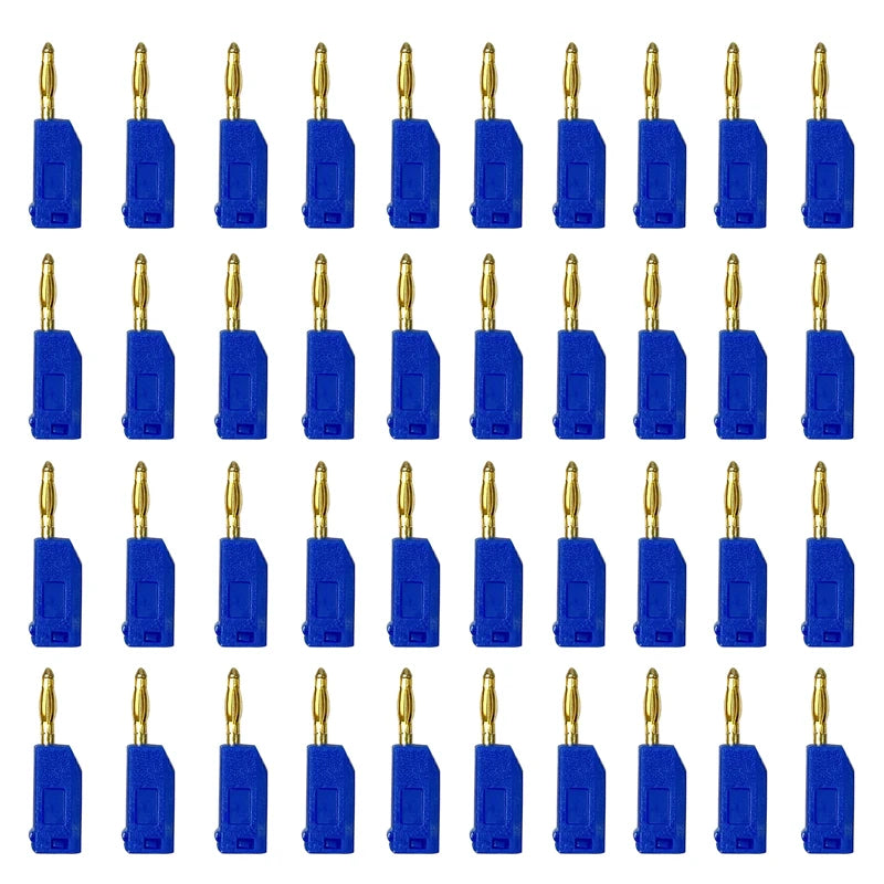 40Pcs 2MM Stackable Banana Plug Soldered Electrical Connector with Socket Jack for DIY Use