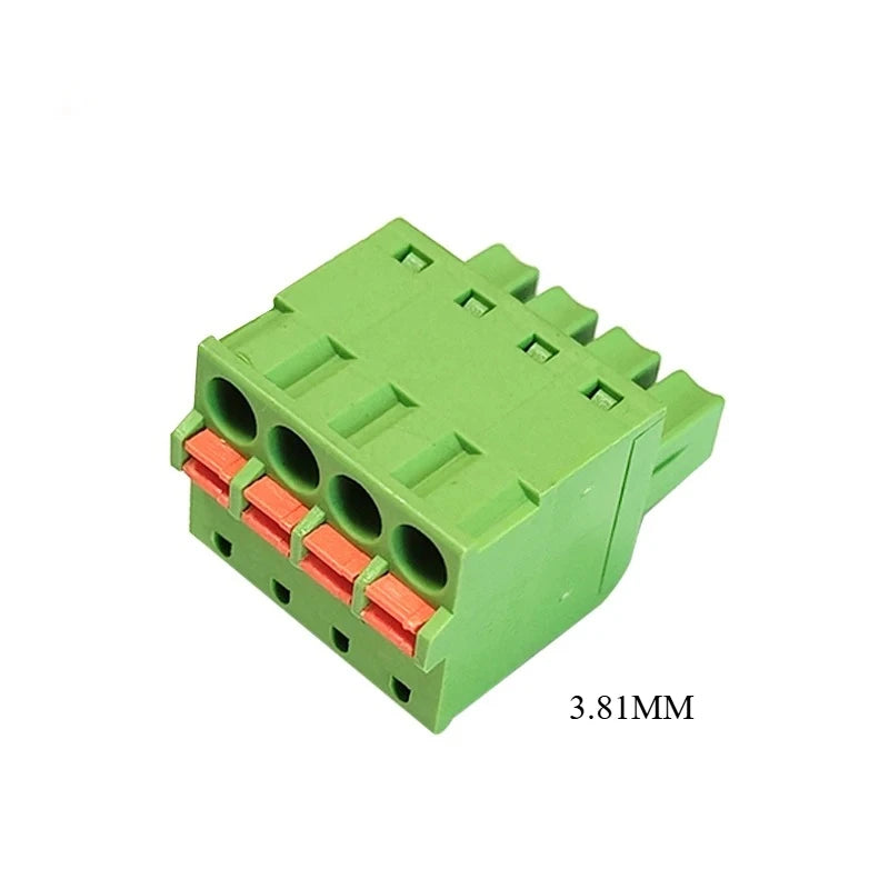 5pcs 15EDGKD 3.81MM Spring Pressed Wiring Terminal  Spring Plug 2-24P Screw-free Plug PCB Board Socket Phoenix Connector