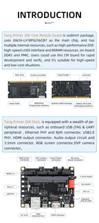 Sipeed Tang Primer 20K GOWIN GW2A FPGA GoAI Core Board Minimum System