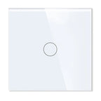 TAWOIA 1/2/3 Gang Touch Switch Double Light Switch Triple Sensor Switch 1Way EU Standard Glass Panel Blue backlight White Series
