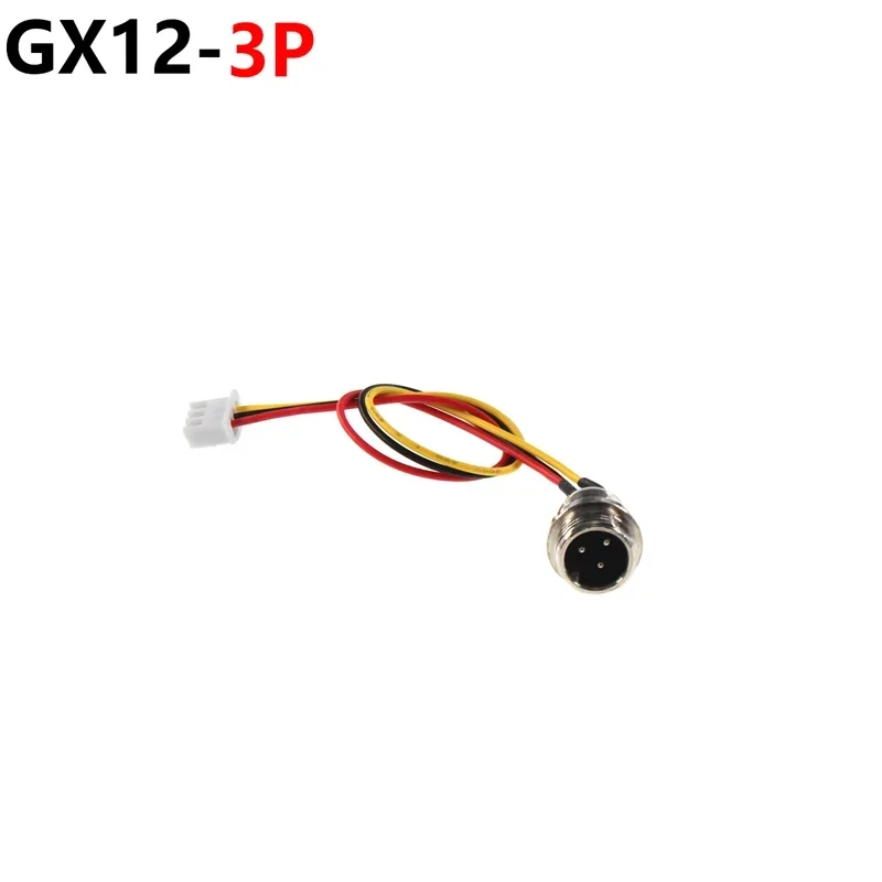M12 Aviation Plug 2 3 4 5 6 Pin Male Head Adapter Cable Connector GX20 GX16  GX12 to XH2.54 Terminal Wire Extension Line 15-30cm