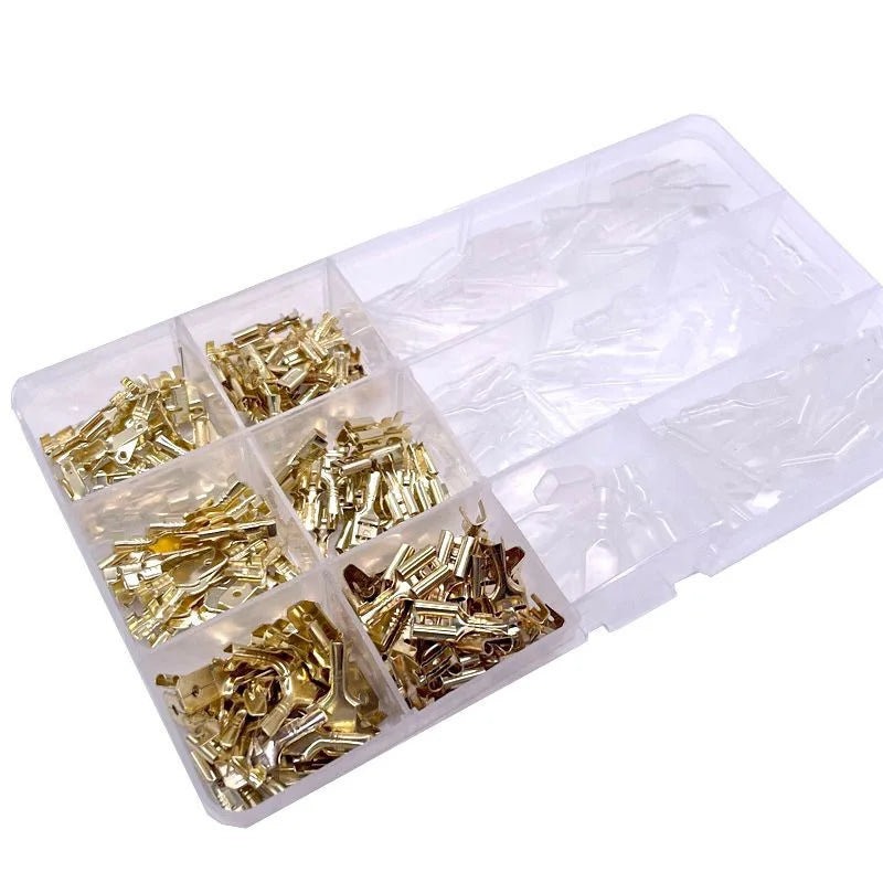 Box Insulated Male Female Wire Connector 2.8/4.8/6.3mm Electrical Crimp Terminals Termin Spade Connectors Assorted Kit 270PCS