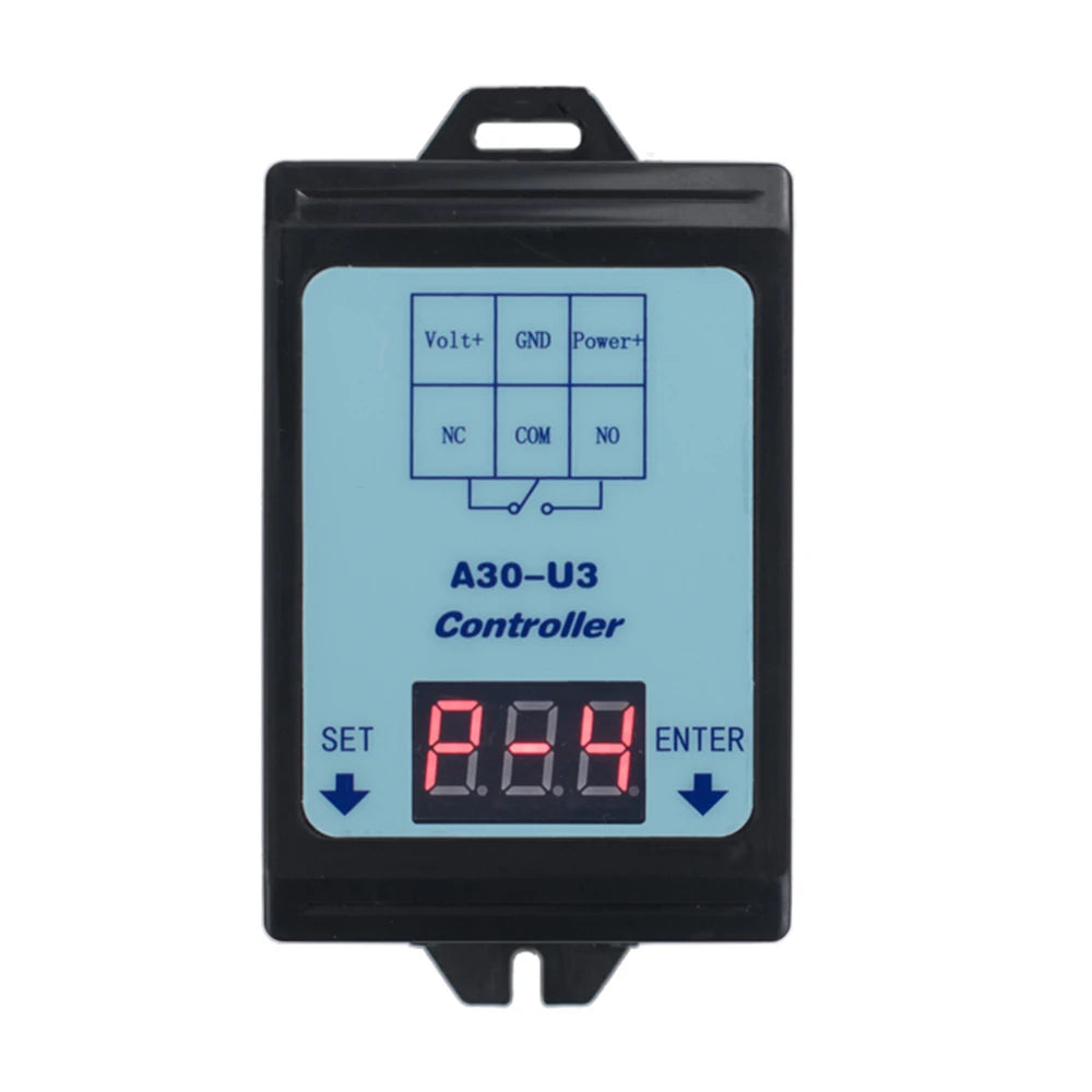 Relay Switch Controller DC 6~80V Voltage Detection Charging Discharge Monitor with Case Digital display DC voltage detection