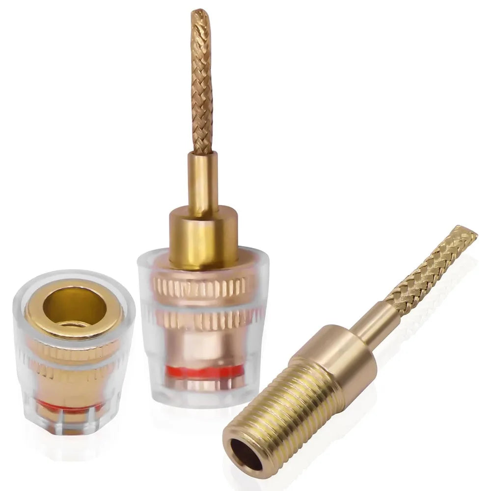 2/4Pcs Banana Plug Adapter 4mm Female to 2mm Pin Gold Plated Test Probe Connector for Multimeter HIFI Audio Speaker Amplifier