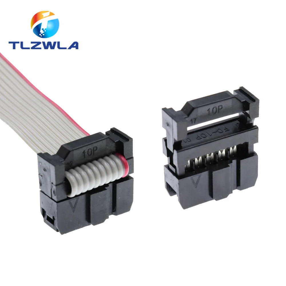 10PCS 2.54MM Pitch 6 Position 8 10 12 14 16 18 20 24 26 30 34 40 Pin Female IDC Socket IDC Connector Ribbon Cable