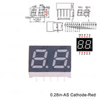 2PCS/5PCS Digital tube Common AnodeCathode Red 1 2 3 4 Bit digital Tube 0.28inch LED Display 7 segment