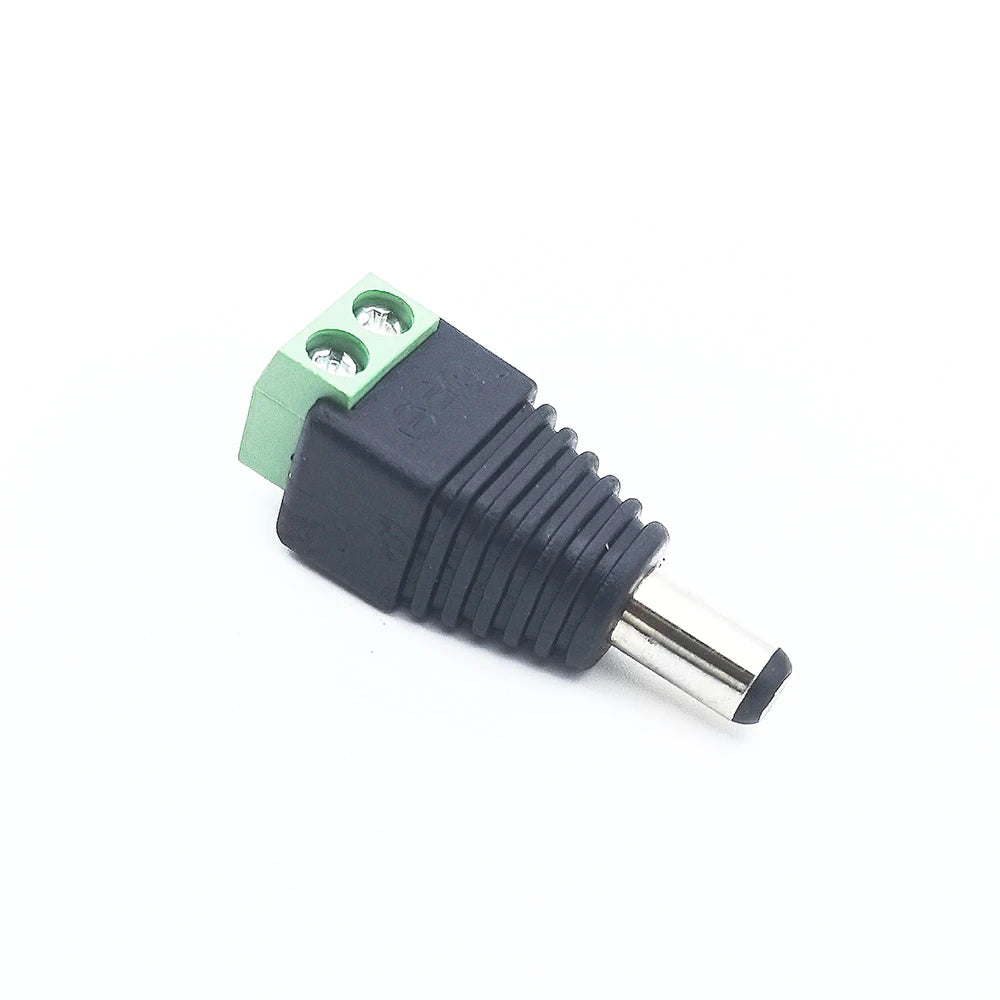 Male Female Socket Barrel Adapter 12V DC Power Connector Plug Jack for CCTV Camera LED Strip Supply Terminal 2.1mm x 5.5mm
