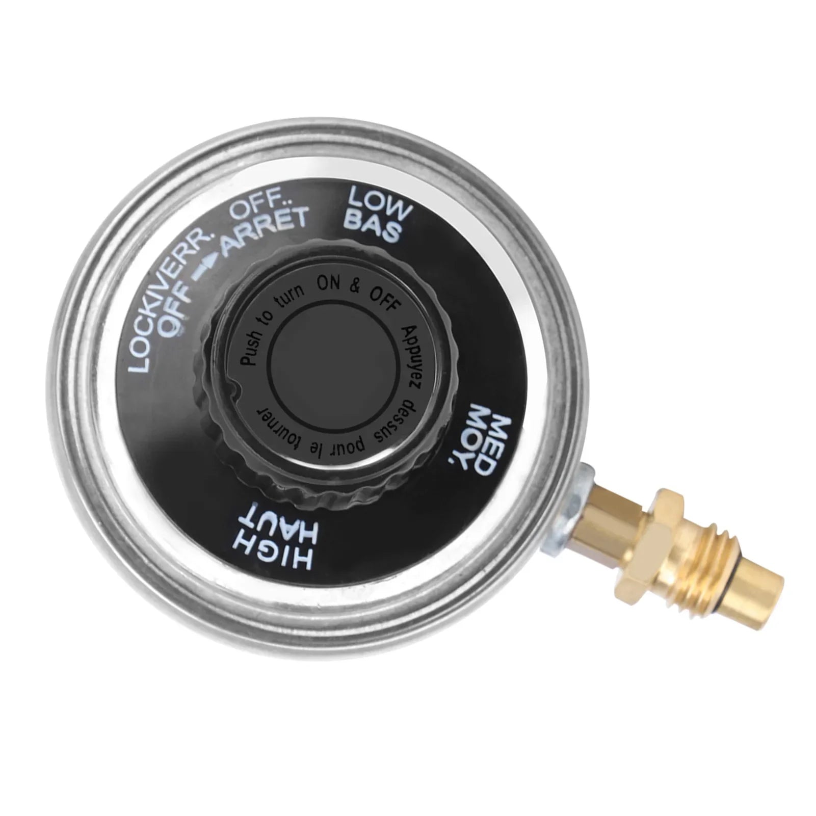Low Pressure Adjustable Regulator Zinc Alloy 1"‑20UNF Propane Gas Low Pressure Adjustable Regulator Control Valve BBQ Grill