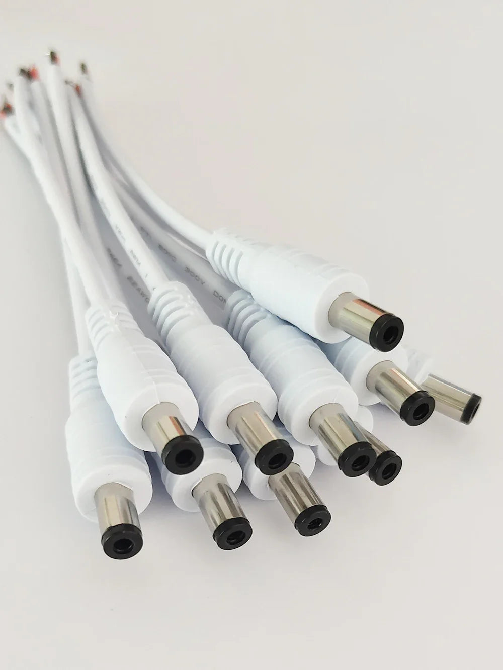 10pcs/lot Male Female DC Cable Power Adapter Connector 5.5x2.1mm Plug Adapter Wire for TV Camera LED Strip Tape Light wholesale