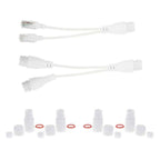 1 to 2 RJ45 Ethernet Splitter Adapter 2 Pack Waterproof Network Connector for Cat5 Cat6 Cable LAN Dual Port Share Internet