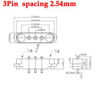 1sets 2A 2Pin DC Magnetic Pogo Pin Connector 2 Pin Pogopin Male Female Spring Loaded DC Power Socket Pitch 2.80mm