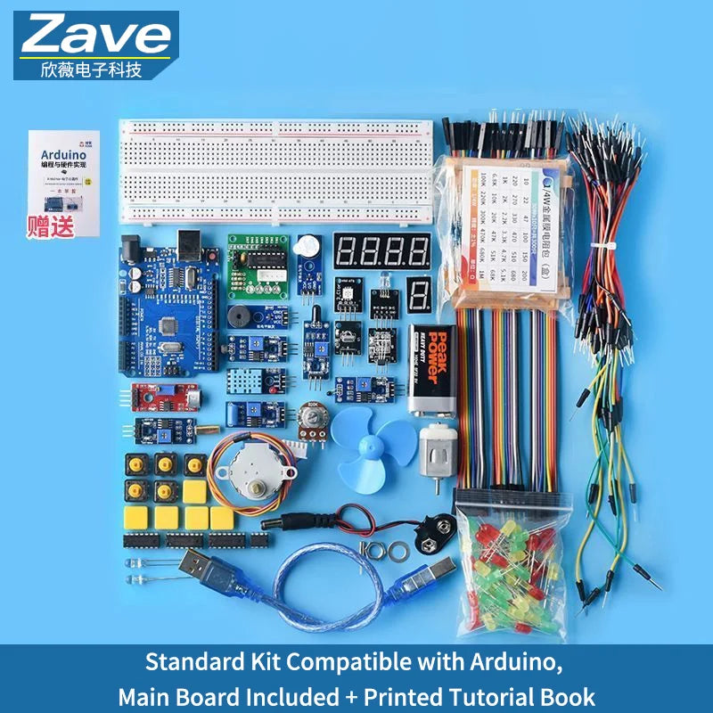 Arduino UNO R3 Starter Kit - Scratch Programming STEM Learning DIY Electronics Development Board Compatible with Arduino IDE for