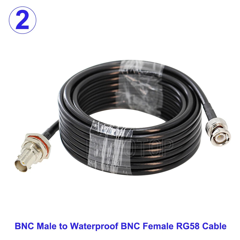 1Pcs RG58 BNC Male/Female to BNC Male/Female Connector 50 Ohm RG-58 RF Coax Coaxial Cable Wire Pigtail Jumper Extension Cord